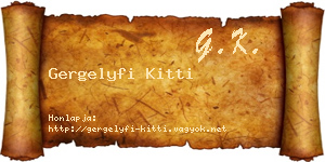 Gergelyfi Kitti névjegykártya